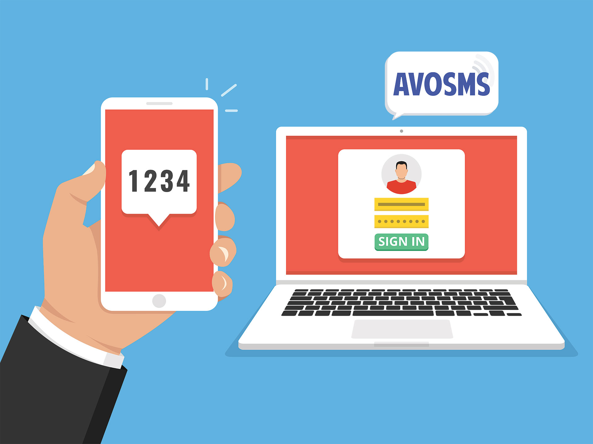 AvoSMS : Authentification SMS, validation, vérification numéro mobile