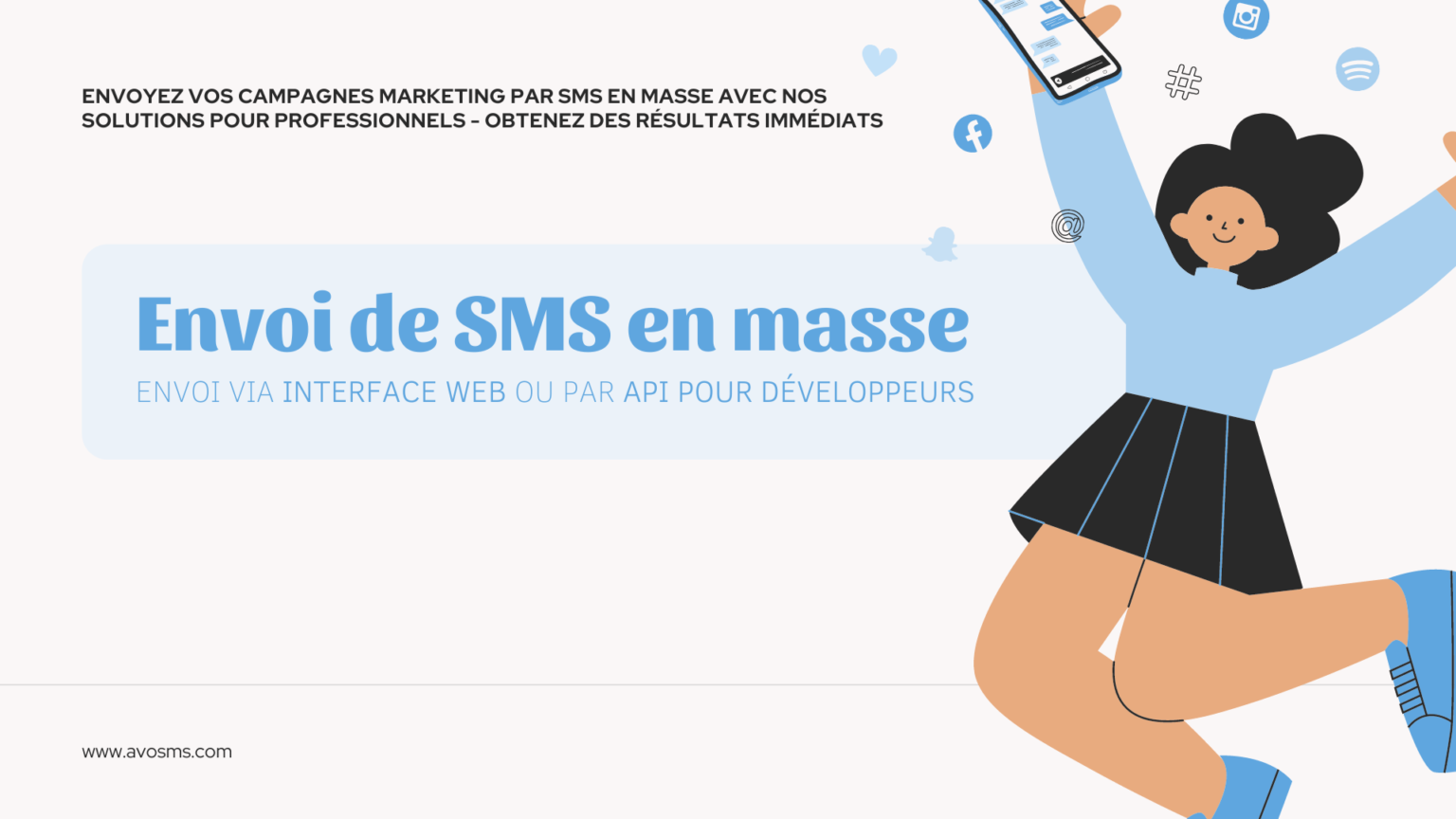 SMS en masse Envoi depuis AvoSMS